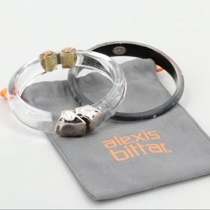 Alexis Bittar black rhinestone bangle. BOGO.